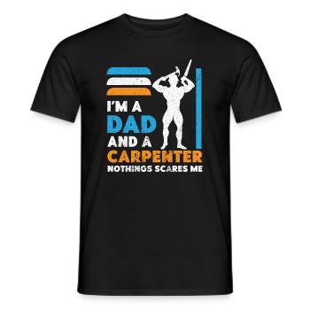 Charpentier Charpentier Charpentier Artisan Compagnon - T-shirt homme - noir - Devant - AI Model Male 178 light (178cm)
