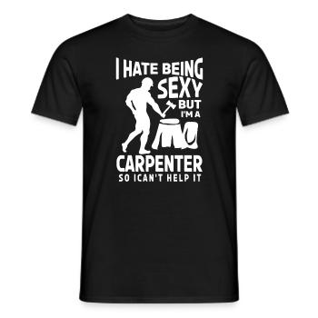 Charpentier Charpentier Charpentier Artisan Compagnon - T-shirt homme - noir - Devant - AI Model Male 178 light (178cm)