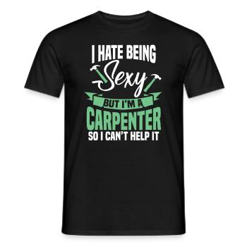 Charpentier Charpentier Charpentier Artisan Compagnon - T-shirt homme - noir - Devant - AI Model Male 178 light (178cm)