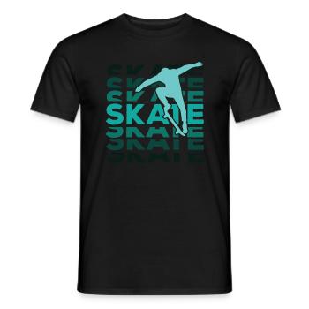 Skateboard Skateboardfahrer Skaten - Männer T-Shirt - Schwarz - Vorne - AI Model Male 178 light (178cm)