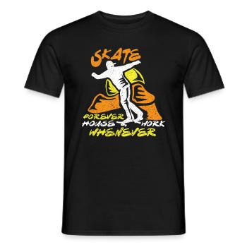 Skateboard Skateboardfahrer Skaten - Männer T-Shirt - Schwarz - Vorne - AI Model Male 178 light (178cm)