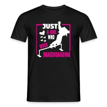 Skateboard Skateboardfahrer Skaten - Männer T-Shirt - Schwarz - Vorne - AI Model Male 178 light (178cm)