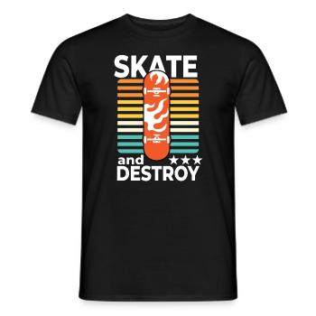 Skateboard Skateboardfahrer Skaten - Männer T-Shirt - Schwarz - Vorne - AI Model Male 178 light (178cm)