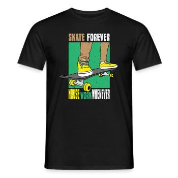 Skateboard Skateboardfahrer Skaten - Männer T-Shirt - Schwarz - Vorne - AI Model Male 178 light (178cm)