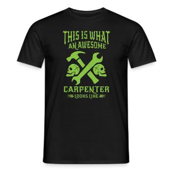 Charpentier Charpentier Charpentier Artisan Compagnon - T-shirt homme - noir - Devant - AI Model Male 178 light (178cm)