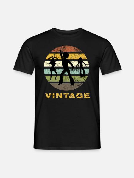 Vintage Retro Dancing Queen - Männer T-Shirt - Schwarz