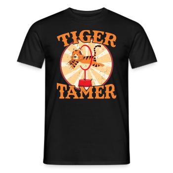 Tigerdompteur - Zirkus-party-manegemeister - T-shirt homme - noir - Devant - AI Model Male 178 light (178cm)