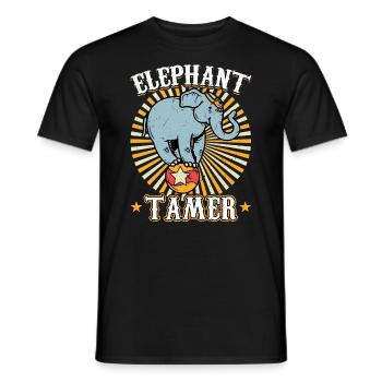 Elephant Tamer - Maître de cirque - T-shirt homme - noir - Devant - AI Model Male 178 light (178cm)