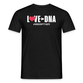 Love About Dna - Journée de l’adoption - T-shirt homme - noir - Devant - AI Model Male 178 light (178cm)