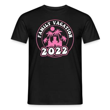 Family holidays 2022 - Men's T-Shirt - black - Front - AI Model Male 178 light (178cm)