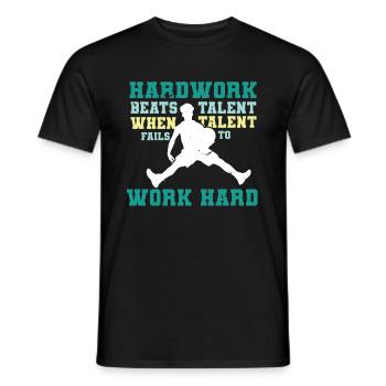 Basketteur basketteur joueur de cerceau lancer des sports - T-shirt homme - noir - Devant - AI Model Male 178 light (178cm)