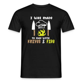 Koch kochen Sternekoch Köchin Gastro Restaurant - Männer T-Shirt - Schwarz - Vorne - AI Model Male 178 light (178cm)