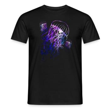 Bunte Qualle - Männer T-Shirt - Schwarz - Vorne - AI Model Male 178 light (178cm)