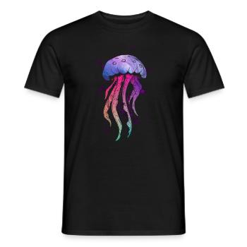 Bunte Qualle - Männer T-Shirt - Schwarz - Vorne - AI Model Male 178 light (178cm)