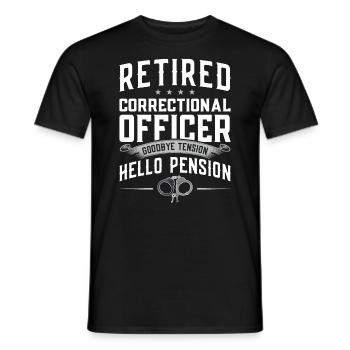 Gardien de prison à la retraite - T-shirt homme - noir - Devant - AI Model Male 178 light (178cm)