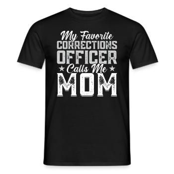 Mon agent correctionnel m’appelle maman - T-shirt homme - noir - Devant - AI Model Male 178 light (178cm)