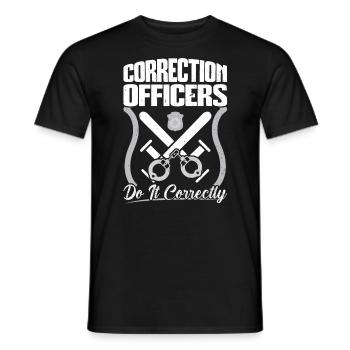 Correctional Officers Get It Right - Men's T-Shirt - black - Front - AI Model Male 178 light (178cm)