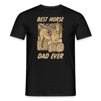 Best Horse Dad Ever Pferd Reiten Reiter Geschenk - Männer T-Shirt - Schwarz - Vorne - AI Model Male 178 light (178cm)