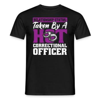 Wife Or Girlfriend of a Correctional Officer - Men's T-Shirt - black - Front - AI Model Male 178 light (178cm)