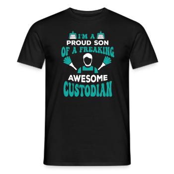 Caretaker Caretaker Facility Management - Men's T-Shirt - black - Front - AI Model Male 178 light (178cm)