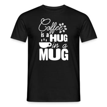 Coffee Espresso Morning Coffee Drinker Americano - Men's T-Shirt - black - Front - AI Model Male 178 light (178cm)