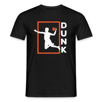 Basketteur basketteur hoop throw dunken - T-shirt homme - noir - Devant - AI Model Male 178 light (178cm)