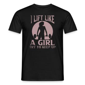 Bodybuilding Weight Training Fitness Muscle Building - Men's T-Shirt - black - Front - AI Model Male 178 light (178cm)