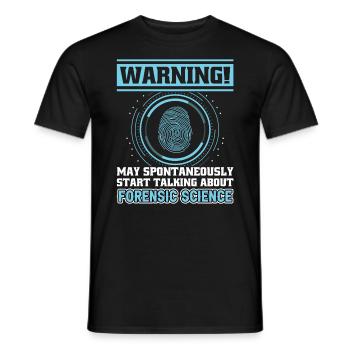 Talk about forensic science - Men's T-Shirt - black - Front - AI Model Male 178 light (178cm)