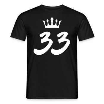 33 Couronne numérique - T-shirt homme - noir - Devant - AI Model Male 178 light (178cm)