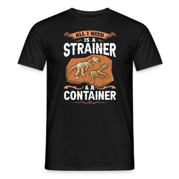 J’ai besoin d’un tamis et d’un conteneur - T-shirt homme - noir - Devant - AI Model Male 178 light (178cm)