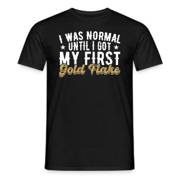 I was normal until I got my first gold - Men's T-Shirt - black - Front - AI Model Male 178 light (178cm)