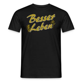 BESSER LEBEN - Männer T-Shirt - Schwarz - Vorne - AI Model Male 178 light (178cm)
