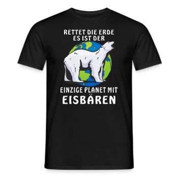 ES IST DER EINZIGE PLANET MIT EISBÄREN - Männer T-Shirt - Schwarz - Vorne - AI Model Male 178 light (178cm)