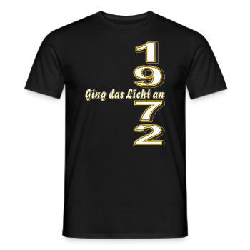 GEBURTSTAG JAHRESZAHL 1972 - Männer T-Shirt - Schwarz - Vorne - AI Model Male 178 light (178cm)