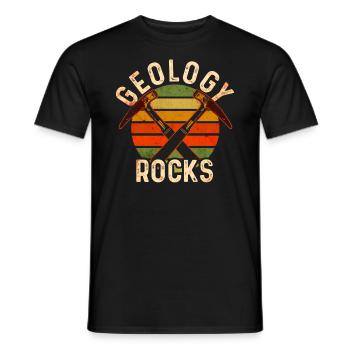 Géologie des roches - T-shirt homme - noir - Devant - AI Model Male 178 light (178cm)