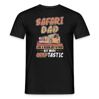Safari Père - Safari En Famille - T-shirt homme - noir - Devant - AI Model Male 178 light (178cm)