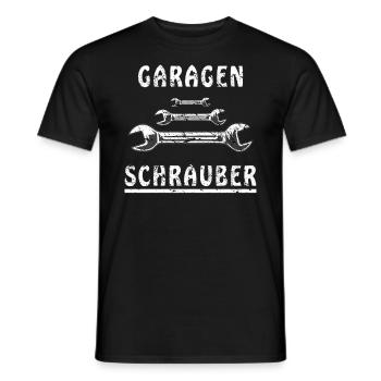 GARAGEN SCHRAUBER - Männer T-Shirt - Schwarz - Vorne - AI Model Male 178 light (178cm)