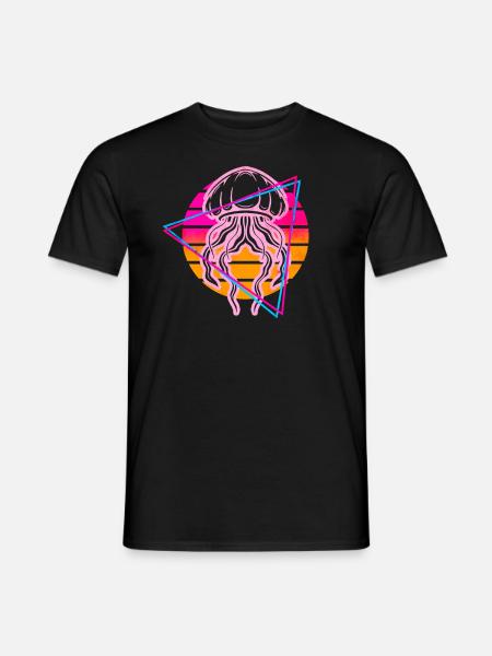 Méduses Vaporwave - T-shirt homme - noir