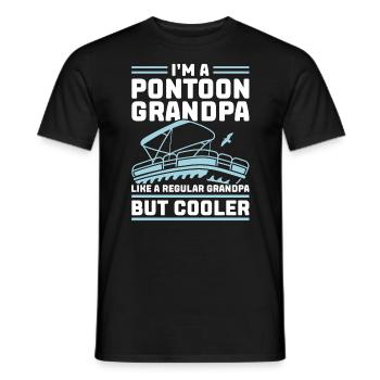 Je suis un grand-père ponton - Pontoon Boat Pontooning - T-shirt homme - noir - Devant - AI Model Male 178 light (178cm)