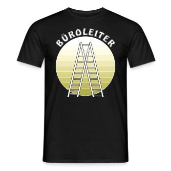 BÜROLEITER - Männer T-Shirt - Schwarz - Vorne - AI Model Male 178 light (178cm)