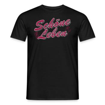 SCHÖNE LEBEN - Männer T-Shirt - Schwarz - Vorne - AI Model Male 178 light (178cm)
