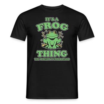 Grenouille Drôle Dire Grenouille Amphibiens Cadeau - T-shirt homme - noir - Devant - AI Model Male 178 light (178cm)