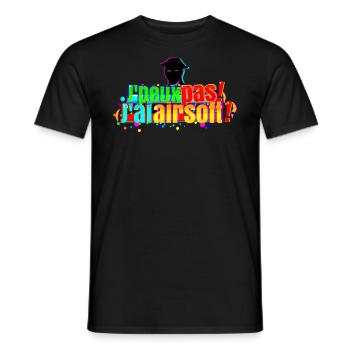 J'peux pas j'ai airsoft - T-shirt homme - noir - Devant - AI Model Male 178 light (178cm)