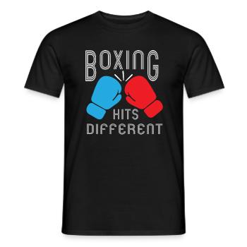 Boxe Boxer Gants de boxe Boxing Club de boxe Club de boxe - T-shirt homme - noir - Devant - AI Model Male 178 light (178cm)