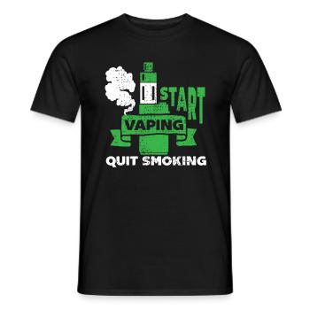 E-Cigarette E-Shisha Vapor Liquide - T-shirt homme - noir - Devant - AI Model Male 178 light (178cm)