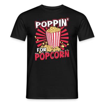 Poppin For Popcorn - Men's T-Shirt - black - Front - AI Model Male 178 light (178cm)