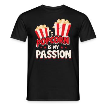 Popcorn Ist Meine Passion - Männer T-Shirt - Schwarz - Vorne - AI Model Male 178 light (178cm)