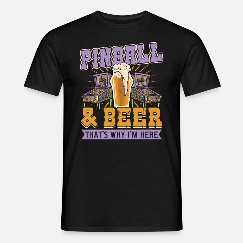 Flipper Und Bier - Männer T-Shirt - Schwarz