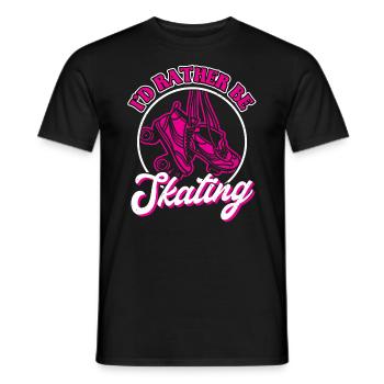 Je préfère patiner - Patin à roulettes - Patineur - T-shirt homme - noir - Devant - AI Model Male 178 light (178cm)