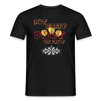 Dart Darts Dartboard Dartboard Throw Arrow - Men's T-Shirt - black - Front - AI Model Male 178 light (178cm)